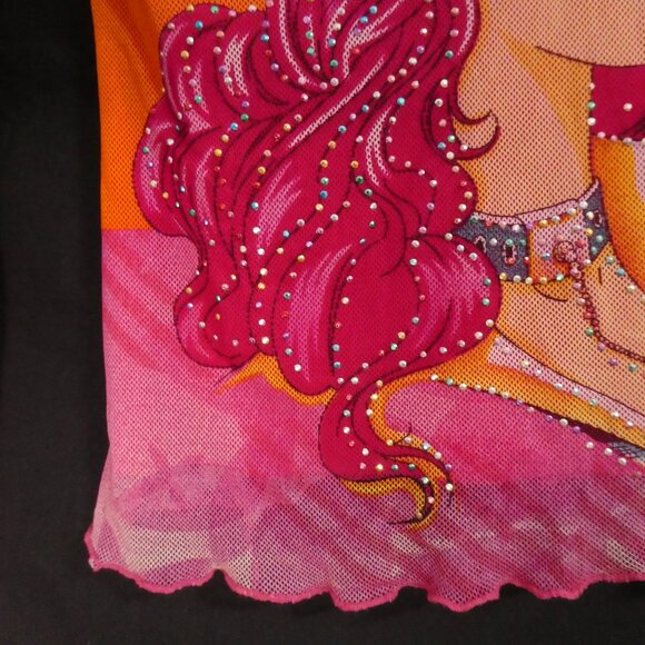 Girls Colorful Lined Vibrant Graphic Shirt | m - l | Pristine Condition - Picture 8 of 16